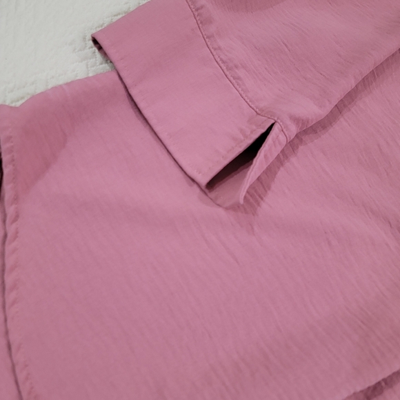 Fred David Mauve Blouse Size Large Tunic Top - Picture 3 of 14